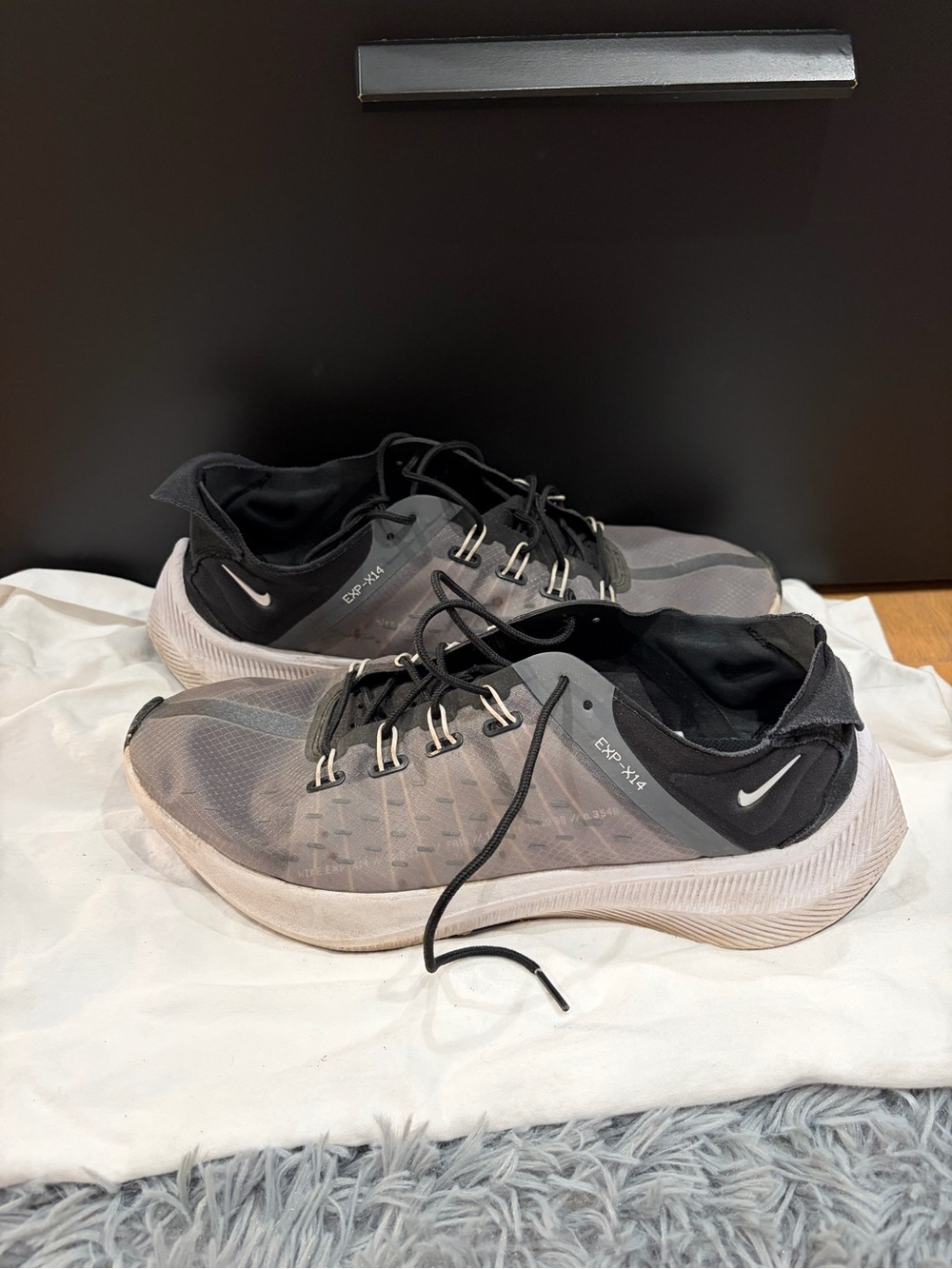 Nike Men’s Black and Gray EXP-X14 Athletic Shoes